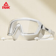 匹克大框游泳鏡成人男女高清防水防霧耳塞一體專(zhuān)業(yè)潛水游泳眼鏡白色