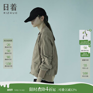 日著（rizhuo）日著原創(chuàng)設(shè)計(jì)女裝2025秋新款城市輕戶外棒球服飛行員夾克短外套 卡其 L