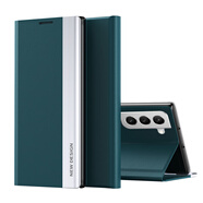 三星（SAMSUNG）【品質原裝】適用三星手機殼s23ultra保護套翻蓋s24+新款蓋世樂ga 【青山黛】創(chuàng)意影音支架磁吸全包保護送全屏水凝膜+鏡 三星Galaxy_S21