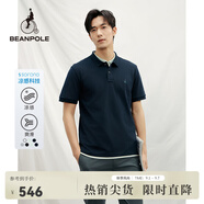 beanpole濱波【涼感】2025春夏新款男士索羅娜涼感T恤polo衫 藏青色 S 170/88A