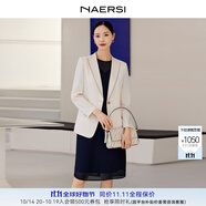 娜爾思（NAERSI）商場同款輕奢氣質(zhì)通勤西裝外套女新款小西服 淡黃色 L