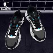 喬丹男鞋運動(dòng)鞋2025春夏季新款男士休閑鞋子青少年透氣網(wǎng)面跑步鞋 黑色/喬丹白 39