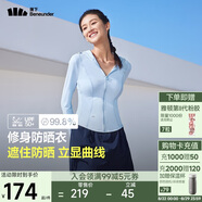 蕉下（beneunder）防曬衣女涼感修身AL11924短款辣妹防曬服女外套黎霧藍S