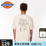 dickies純棉短袖T恤男夏季款寬松涼感半袖上衣美式體恤潮流男裝DK0A87DC 奶油色 2XL