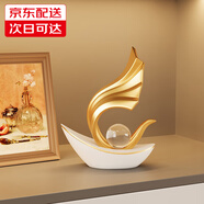 赟婭一帆風(fēng)順帆船擺件輕奢高檔客廳軟裝飾品電視柜酒柜辦公室藝術(shù)玄關(guān) 財(cái)源廣進(jìn)擺件
