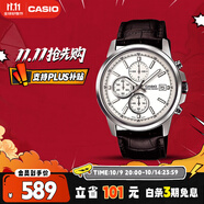 卡西歐（CASIO）手表男三盤(pán)簡(jiǎn)約夜光顯示學(xué)生考試石英表送男友禮物MTH-5001L-7A