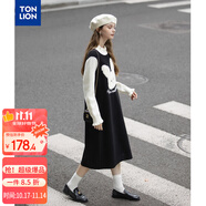 唐獅（TonLion）2025秋冬女甜美休閑內(nèi)搭連衣裙