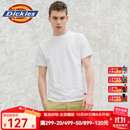 dickies 純棉短袖T恤 情侶男女同款 純色休閑百搭 DK007093 白色 S