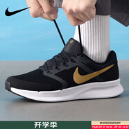 耐克（NIKE）男鞋 2025新款夏季運動(dòng)鞋輕便舒適緩震耐磨日常跑步鞋男 黑色金勾-010 40