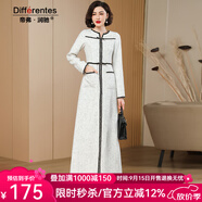 帝弗·潤(rùn)馳2025秋冬新款簡(jiǎn)約白色氣質(zhì)長(zhǎng)款一步裙輕奢小香風(fēng)顯瘦長(zhǎng)款連衣裙女 白色 2XL