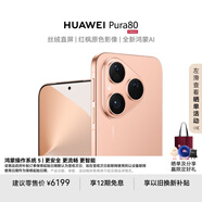 HUAWEI Pura 80 12GB+1TB 絲絨金 絲絨直屏 紅楓原色影像 全新鴻蒙AI 華為鴻蒙智能手機(jī)