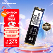 宏碁掠奪者（PREDATOR）2TB SSD固態(tài)硬盤 M.2接口(NVMe協(xié)議) GM9000神輿系列 NVMe PCIe 5.0讀速14000MB/s AI電腦存儲配件
