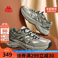 卡帕（Kappa）復(fù)古運(yùn)動(dòng)老爹鞋男秋季新款厚底增高休閑情侶跑步鞋子男 榆樹綠 41