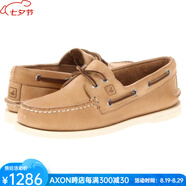 斯佩里（Sperry Top-Sider）男鞋戶(hù)外一腳蹬船鞋休閑鞋真皮柔軟舒適經(jīng)典復古英倫歐美7158233 Oatmeal 8=41