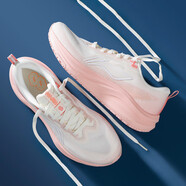 李寧（LI-NING）2025春季赤兔8女士跑步鞋新款減震防滑回彈休閑運動(dòng)跑鞋ARPV004 赤兔8 ARPV004-12  米白色/糖霜粉 35