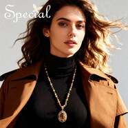 special時(shí)尚飾品氣質(zhì)個(gè)性小眾設計感項鏈毛衣鏈吊墜潮 多色虎眼石碧璽項鏈