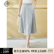 固執(zhí)（OBSTINATE）【特價(jià)】夏季新款學(xué)院格子中長半身裙11122BQ07477 灰白格子 160/80A/S