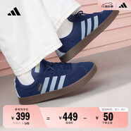 adidas「T頭鞋」VL COURT 2.0復古休閑板鞋德訓鞋阿迪達斯輕運動(dòng) 深藍/粉藍/樹(shù)脂黃(推薦女生選小半碼)   36.5