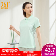 361度運動(dòng)翻領(lǐng)t恤2025年春夏季新款休閑透氣短袖情侶POLO衫七夕禮物 【女款】微波綠 2XL