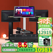 雅馬哈 【進口音響萬單0差評】KMS910家庭ktv音響套裝 專業(yè)卡拉ok音箱唱歌全套設(shè)備家用K歌一體點歌機 【2音響進口品質(zhì)】豪華版（JBL合并功放+話筒）