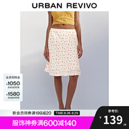 UR七夕2025秋季新款女裝拼接蕾絲花邊碎花A字半裙UYY550038 粉紫印花 XS