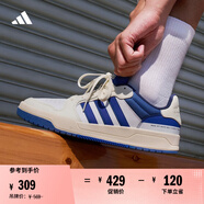 adidas ENTRAP美式校園風(fēng)運動(dòng)板鞋少年感復古籃球鞋男女阿迪達斯 白/藍   42