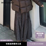 moussy 新法式田園風(fēng)碎花傘裙花邊半身裙女028IAZ31-1011 065花紋棕色 均碼 00020/F