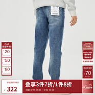 杰克·瓊斯（JACK&JONES）男裝修身牛仔褲男彈性品牌男褲休閑高檔潮流四季款寬松直筒褲子 135中藍(lán)牛仔 略偏大，卡碼拍小 32 175 W32/L32