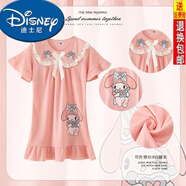 迪士尼（Disney）夏季兒童睡衣短袖女童睡裙小女孩寶寶可愛卡通公主風連衣裙子夏天 673#美樂蒂 均碼 14碼身高127-137厘米62斤