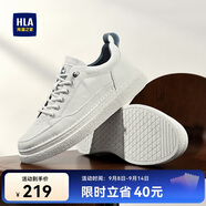 海瀾之家HLA男鞋休閑鞋子皮鞋男士透氣板鞋HAABXM1EBF161 白藍色40