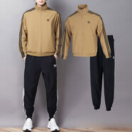 阿迪達斯 （adidas）三葉草男裝運動(dòng)套裝 新款寬松印花休閑夾克外套寬松長(cháng)褲 兩件套 JY1333+KB2465 L