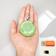 藍牙音箱迷你便攜無(wú)線(xiàn)手機插卡耳機藍牙自拍袖珍戶(hù)外小音響低音炮 小漢堡綠色+8G內存卡