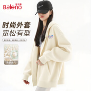 班尼路（Baleno）連帽開(kāi)衫衛衣女秋冬季2025新款潮牌星星長(cháng)袖上衣寬松百搭外套女裝