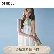 SNIDEL2025秋冬新品甜美仙女無袖領結襯衫短裙褲套裝SWFO254012 象牙白 M (1)