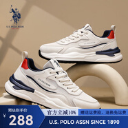 美國馬球協(xié)會（U.S.POLO ASSN.）高端男士休閑鞋2025新款男鞋夏季透氣運動鞋男網(wǎng)面軟底老爹鞋子男 米蘭 41 標準運動鞋碼-