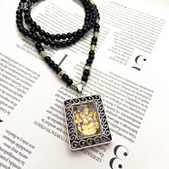 KZD老鳳凰復古民族風(fēng)泰國長(cháng)款佛牌吊墜吉祥大象項鏈毛衣鏈掛件男女嘻 金色方形*吉象項鏈