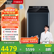 松下（Panasonic）【吳磊推薦】波輪洗衣機(jī)全自動(dòng)12公斤大容量除菌除螨羽絨內(nèi)衣洗衣機(jī)彩屏 國家補(bǔ)貼20% 不彎腰U2F1