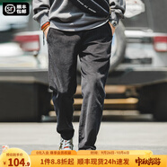 馬登工裝美式復(fù)古垂感燈芯絨長(zhǎng)褲子男秋冬新款直筒修身顯瘦男士休閑褲 炭黑色 2XL 170-190斤