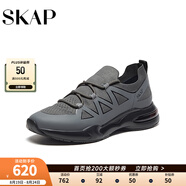 圣伽步skap2024春季新款商場(chǎng)同款氣墊厚底運動(dòng)休閑男鞋A5M05AM4 深灰 43