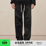 CHINISM  CH輕薄直筒傘兵褲男士夏季潮牌戶(hù)外徒步登山工裝寬松休閑褲子 黑色 薄款 M （推薦 110-130斤）