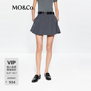 MO&Co.【C+系列】短裙夏壓褶半身裙MBE2SKT053接觸瞬間涼感 威爾斯格紋 S