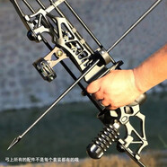 HUWAIREN弓箭反曲弓箭成人競技比賽復合弓滑輪弓射箭裝備美獵弓箭射擊戶外 黑鷹直拉弓 新手練習套餐 40磅