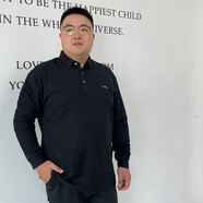 胖大帥大碼純棉純色長(cháng)袖T恤男春秋胖子寬松休閑翻領(lǐng)加肥體恤上衣polo衫 6127黑色 7XL