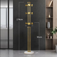 小米貴族輕奢落地掛衣架臥室不銹鋼衣帽架三桿立式家用客廳衣服掛架子網(wǎng)紅 L12金色+白石款