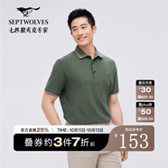 七匹狼短袖T恤男士2025夏季新品時尚百搭凈色【桑蠶絲】翻領(lǐng)POLO體恤 210(橄欖綠) XL 175/92A