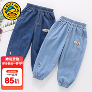 G.DUCKKIDS小黃鴨男童防蚊褲夏裝兒童牛仔褲子中小童薄款休閑褲寶寶外穿長(zhǎng)褲 深色 100 尺碼2~3歲【 90-100cm】