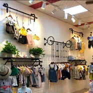 祿通鐵藝服裝店展示架上墻壁掛式服裝架男女裝貨架童裝組合掛衣服架子 黑色風(fēng)車80厘米8根吊環(huán) ，白色古銅色備注 官方標(biāo)配
