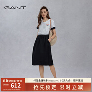 GANT/甘特春季女裝裙子簡約氣質(zhì)通勤純色直筒A字顯瘦中長款半身裙 005-黑色 XL 40