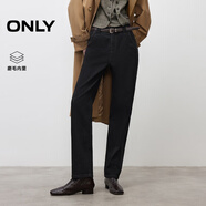 ONLY2025冬季新款磨毛高腰男友褲錐形九分牛仔褲女|125449008 H11 黑色水洗 XS XS標(biāo)準(zhǔn)褲長(zhǎng)