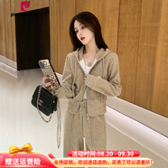 皮爾卡丹休閑運動套裝女春秋2025時尚減齡洋氣網(wǎng)紅炸街歐貨漂亮衛(wèi)衣兩件套 燕麥色套裝(常規(guī)款) XL
